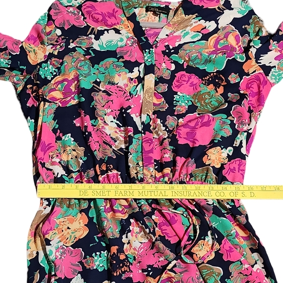DALIA Dress Size 10 Floral Feminine Long Sleeve Midi Romantic Tropical Vacation - Picture 10 of 13